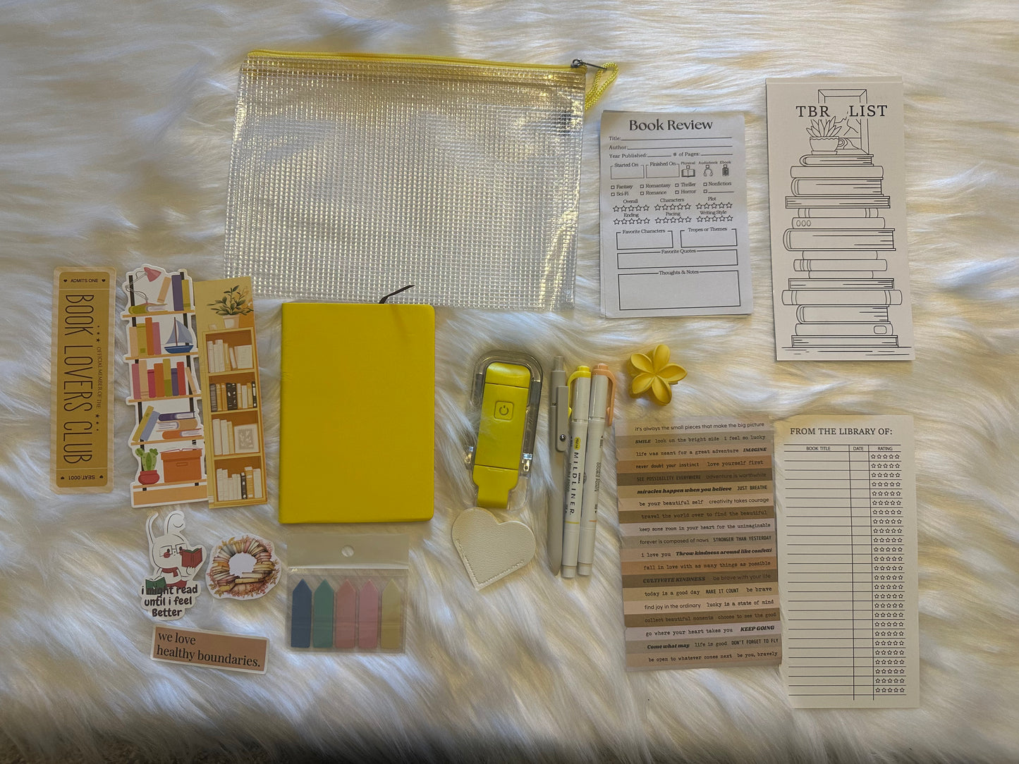 Yellow bookish bundle